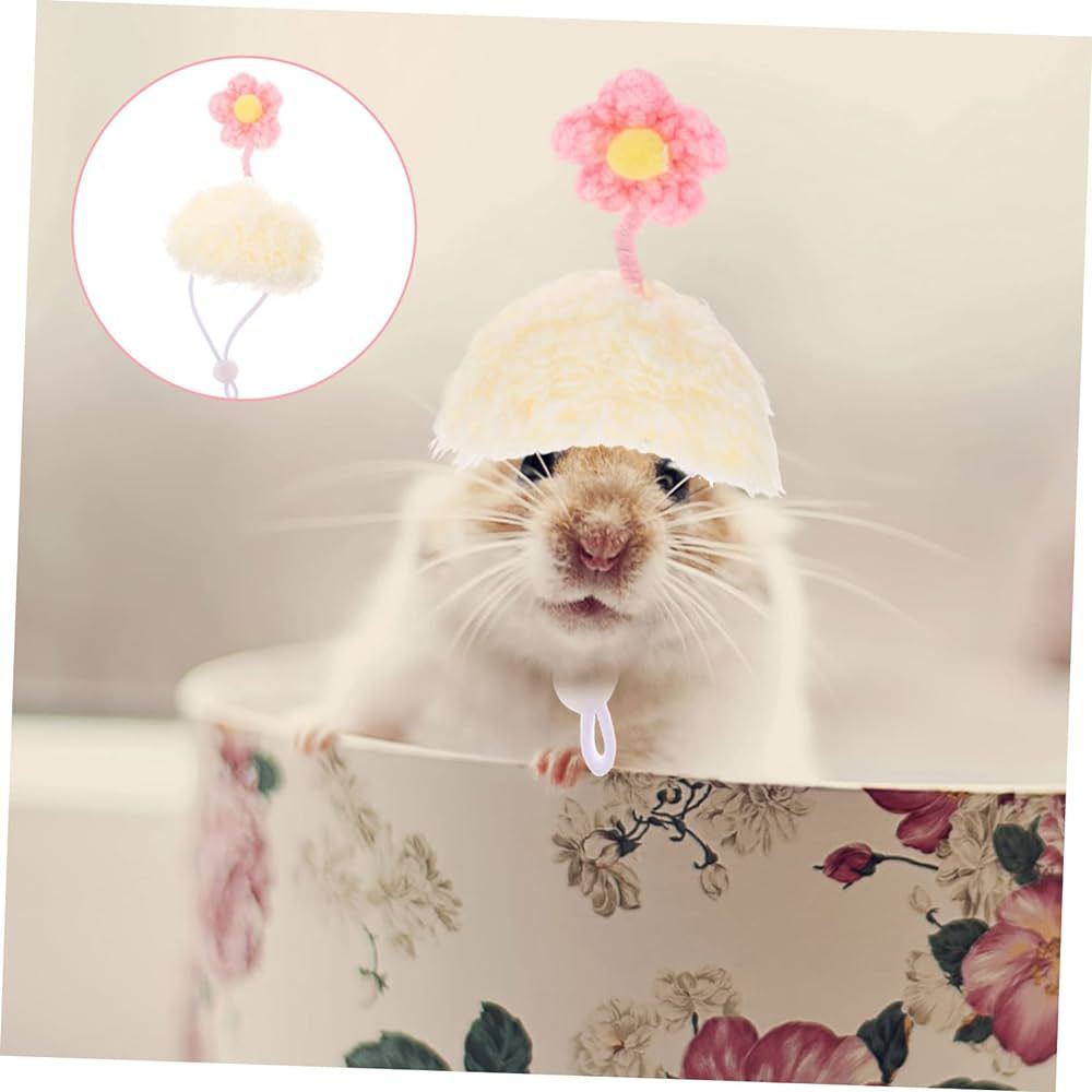 Wholesale plush cute small hat photography props handmade crocheted pet wool hat Winter Mini